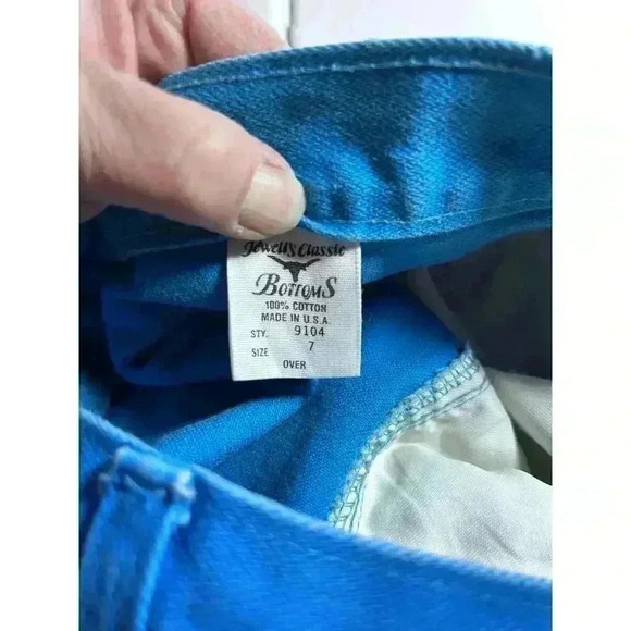 Vintage Jewells Classic Bottoms Turquoise Jeans Size 7 Style 9104 Bare Back - Picture 11 of 12